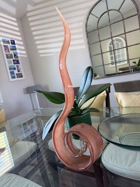 Peach Glass Sculpture